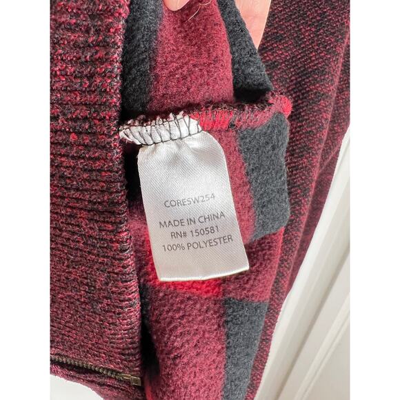 Flag & Anthem Men's Full Zip Cardigan Sweater Red/Black ~ Size XXL - Picture 6 of 6